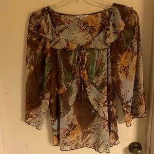 Capacity  90's Abstract Floral top